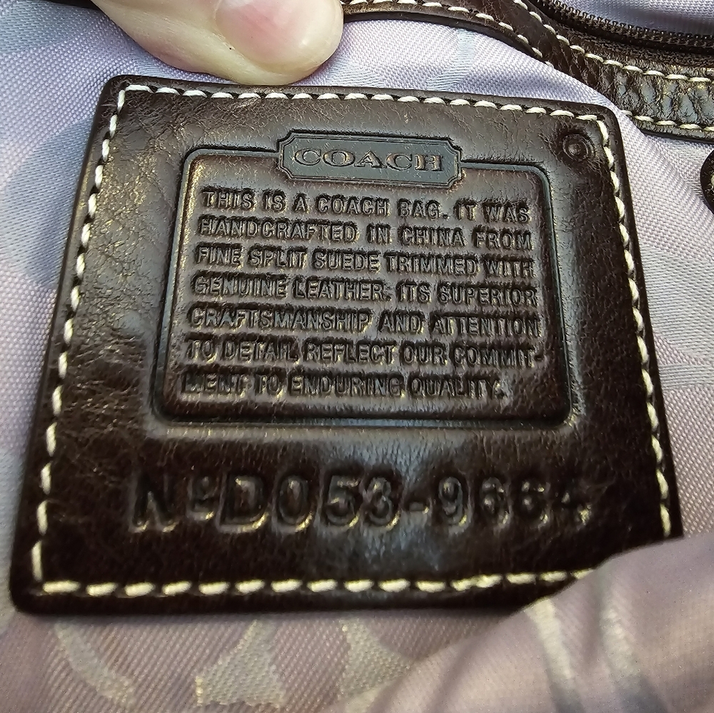 Coach Vintage Lavender Suede 2005 Handbag w/ COA & Coach Dustbag in EUC - Picture 9 of 14